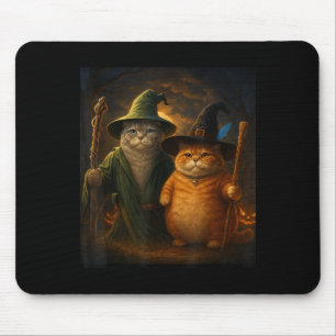 Funny Cat Halloween Cat Meme Wizard Cat Weird Cute Mouse Mat