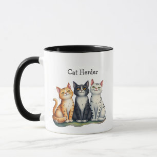 Funny Cat Herder Quote Cat Lover Mug