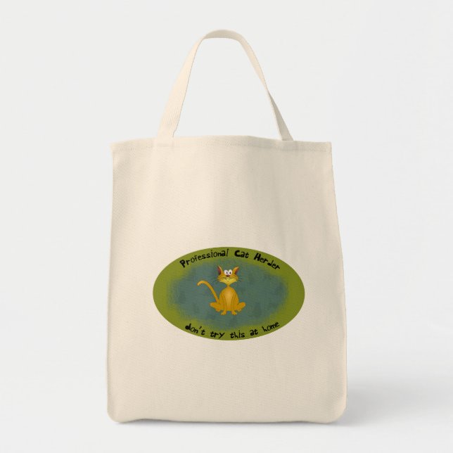 Funny Cat Herder Tote Bag (Front)