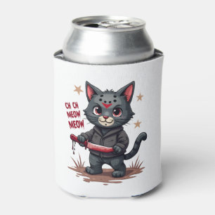 Funny Cat Horror Movies Cute Halloween for Cat Kit Can Cooler