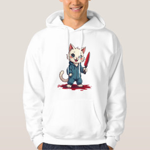 Funny Cat Horror Movies Cute Halloween For Cat Kit Hoodie