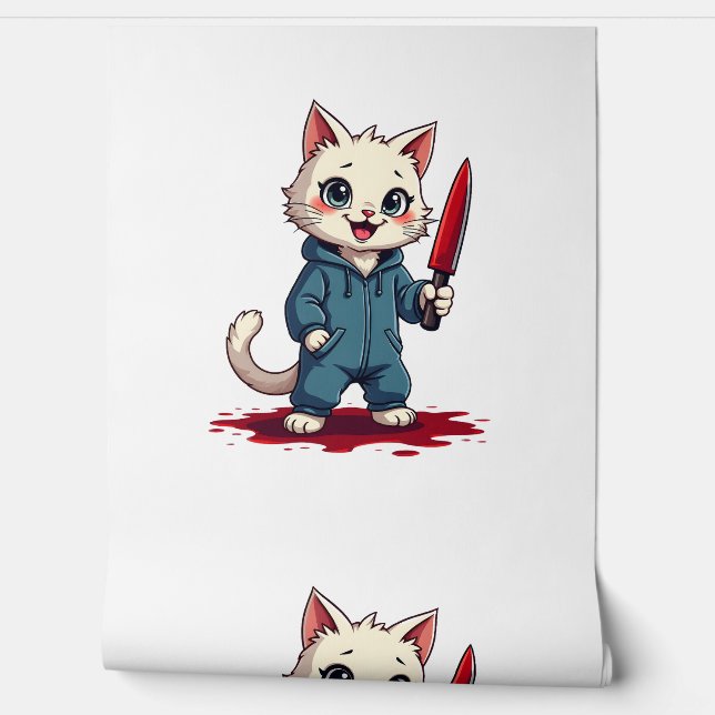 Funny Cat Horror Movies Cute Halloween For Cat Kit Wallpaper (Unrolling)