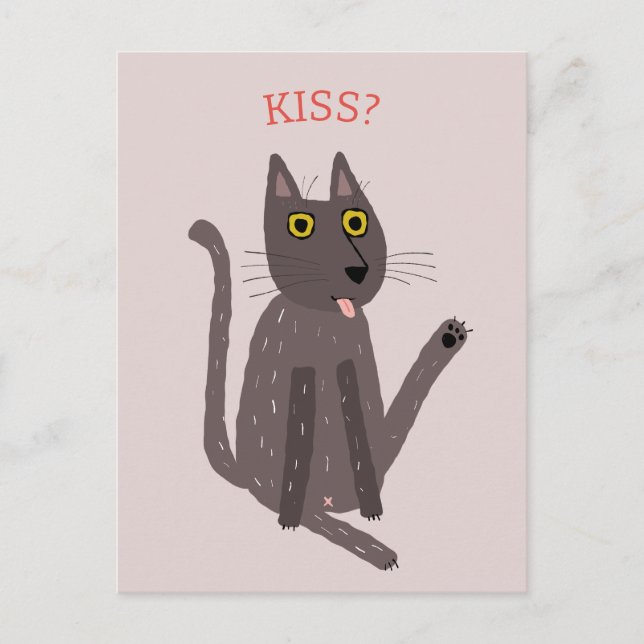 Funny Cat Humor Postcard (Front)