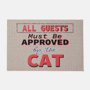 Funny Cat Humor Welcome Door Mat