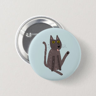 Funny Cat Humour 6 Cm Round Badge