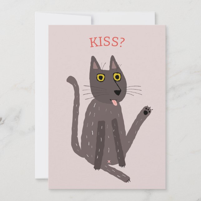 Funny Cat Humour Card (Front)