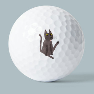 Funny Cat Humour Golf Balls