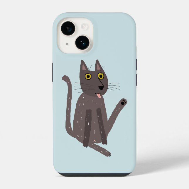 Funny Cat Humour iPhone Case (Back)