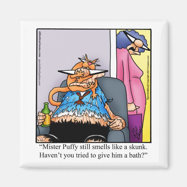 Funny Cat Humour Magnet (Front)
