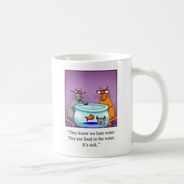 Funny Cat Humour Mug Gift (Right)