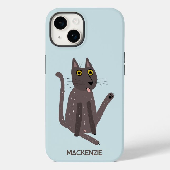 Funny Cat Humour Personalised Case-Mate iPhone Case (Back)