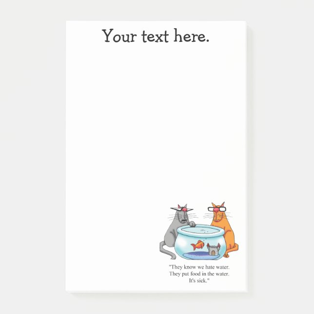 Funny Cat Humour Post-it Notes (Front)