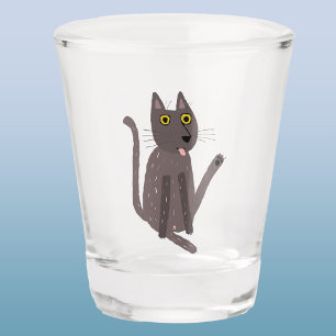 Funny Cat Humour Shot Glass