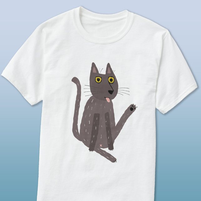 Funny Cat Humour T-Shirt (Funny cat t-shirt)