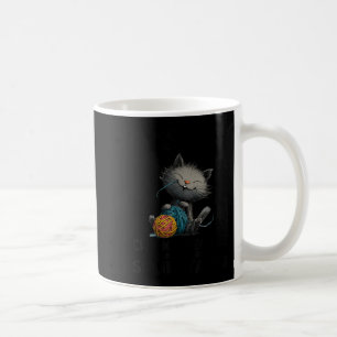 Funny cat i crochet so i don't choke people funny coffee mug
