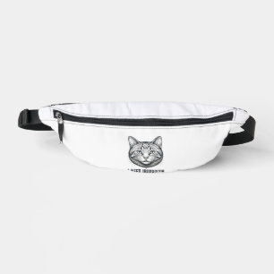 Funny Cat Ibuprofen Vintage Engraving Design_1 Bum Bags
