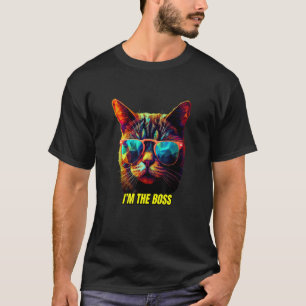 Funny Cat - I'm the Boss, Pop Art T-Shirt