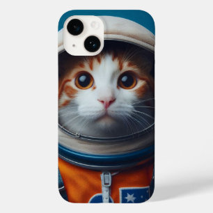 Funny Cat in Astronaut Gear - Space Adventure Desi Case-Mate iPhone 14 Case