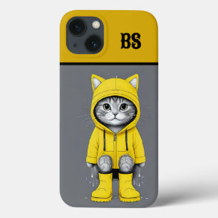 Funny Cat in Rain Boots – cat Humour iPhone 13 Case