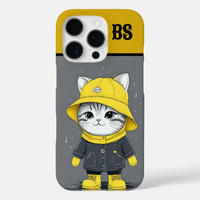 Funny Cat in Rain Boots – cat Humour Case-Mate iPhone Case (Back)