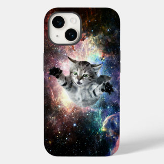 Funny cat in space Case-Mate iPhone 14 case