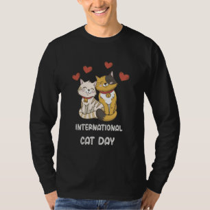 Funny Cat International Cat Day cute pet Cat anima T-Shirt
