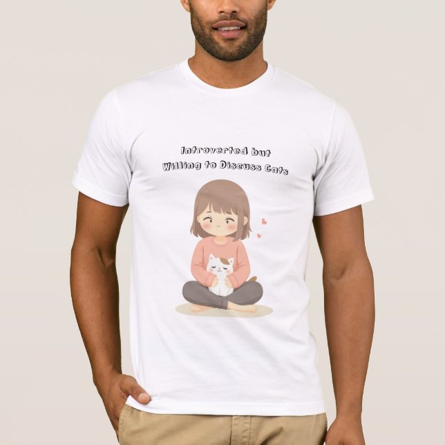 Funny Cat Introvert Shirt – Editable Text for Cat  (Front)
