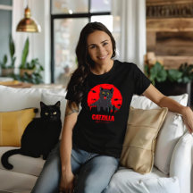 Funny Cat Japanese Themed Catzilla Monster