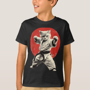 Funny Cat Karate Judo Japan Japanese T-Shirt