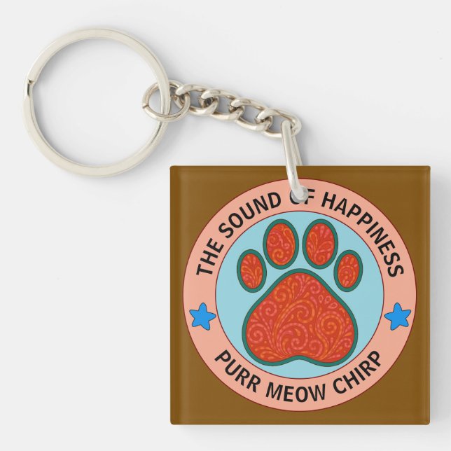funny cat key ring (Front)