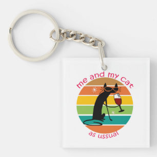 Funny Cat Key Ring