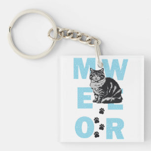 funny cat key ring