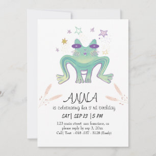 funny  cat kids birthday invitation