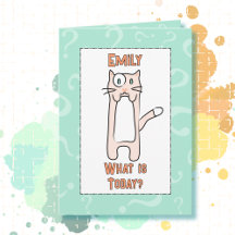 Funny Cat Kitten Cartoon Humourous Birthday