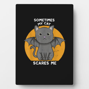 Funny Cat Kitten Halloween Design For Crazy Cat Lo Plaque
