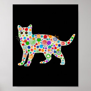 Funny Cat Kitten Lovers Polka Dot Happy Dot Day Gi Poster