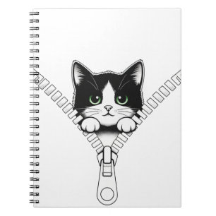 Funny Cat Kitten Peek Notebook