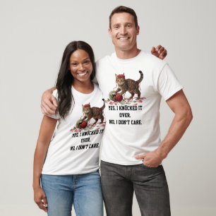 Funny Cat Knocked It Over Sassy T-Shirt