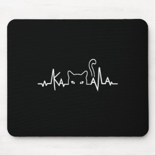 Funny Cat Ladies For Kamala Harris 2024 Heartbeat Mouse Mat