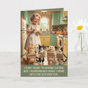 Funny Cat Lady Birthday Card