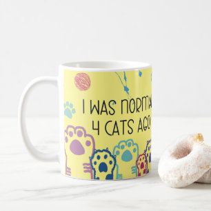 Funny Cat Lady Design Coffee Mug Cup