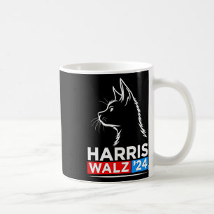 Funny Cat Lady Kamala Harris Waltz 2024 Election Coffee Mug