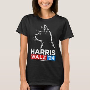 Funny Cat Lady Kamala Harris Waltz 2024 Election T-Shirt