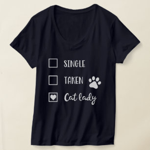 Funny Cat Lady Saying with Editable Back T-Shirt