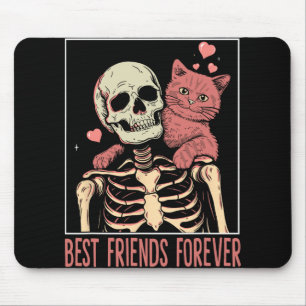 Funny Cat Lady Tarot Card Skeleton Kitten Lover Ca Mouse Mat