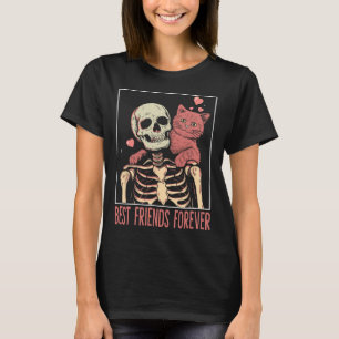 Funny Cat Lady Tarot Card Skeleton Kitten Lover Ca T-Shirt