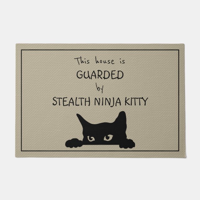 Funny Cat Large Doormat  (Front)