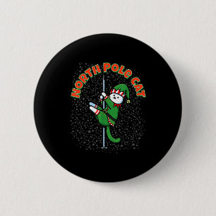 Funny Cat Le Dance Elf Costume Christmas Holiday C 6 Cm Round Badge