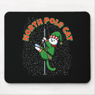 Funny Cat Le Dance Elf Costume Christmas Holiday C Mouse Mat