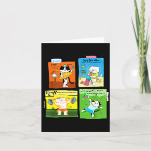 Funny Cat Lifestyle Quotes - Cute Cat Gift For Cat Card